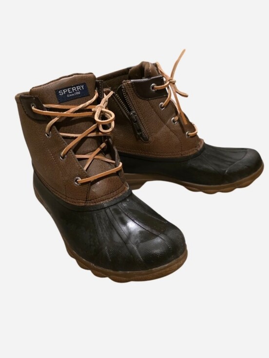 Sperry Shoes - Sperry Brown and Black Waterproof Leather Duck Boots